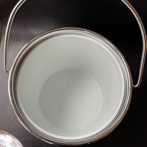 Vintage 1970s World Map/Atlas Ice Bucket w/ Ortelius Map from 1570 - Picture 3 of 11